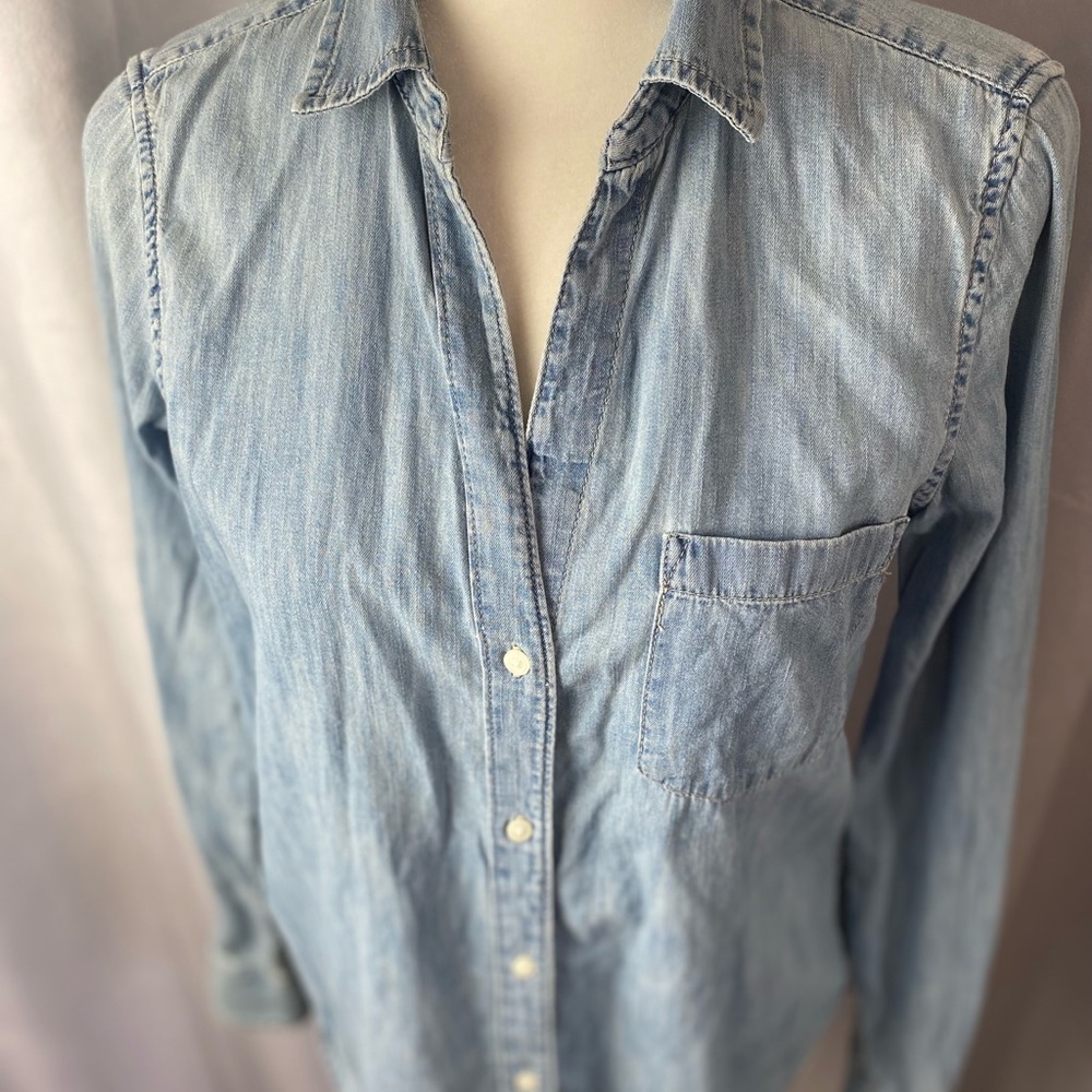 GAP chambray denim shirt.
